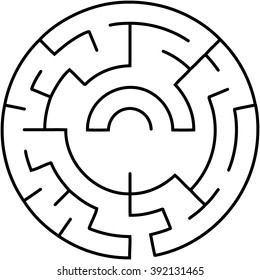 Abstract circular maze