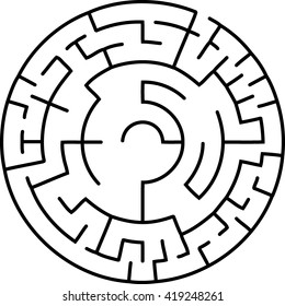 Abstract circular maze