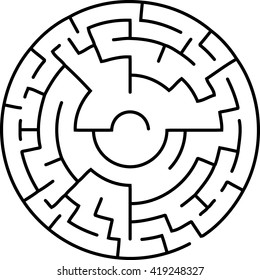 Abstract circular maze