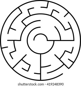 Abstract circular maze