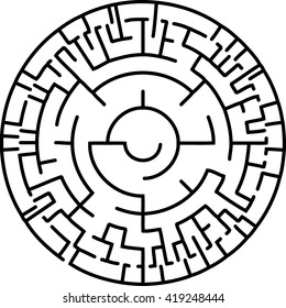 Abstract circular maze