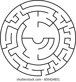 Abstract circular maze