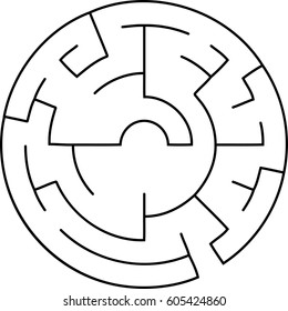 Abstract circular maze