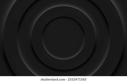 Abstract circular modern background design. Black geometric circular circular blank pattern.