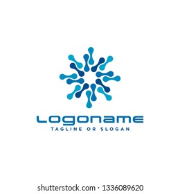 Abstract circular molecule logo design