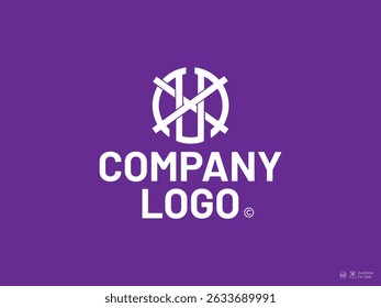 Logo circular Abstractas del monograma para la marca de la compañía