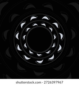 Motivo circular abstracto con patrón tribal, Vector decorativo del ornamento del mandala