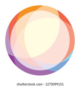Abstract circular multi color background with space for your text. Vector illustration.