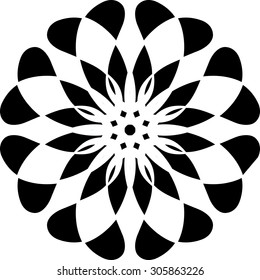 Abstract circular ornament. Stylized mandala. Vector illustration.