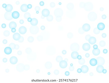 Abstract circular pattern background vector illustration. Blue gradient bubble-like shapes. For background, wallpaper, wrapping paper etc. White background.
