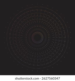 Abstract Circular Pattern with Dotted Lines and Gradient Colors