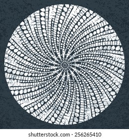 Abstract circular pattern hand drawing .