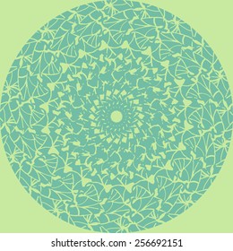 Abstract circular pattern hand drawing .