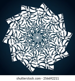 Abstract circular pattern hand drawing .