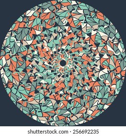 Abstract circular pattern hand drawing .