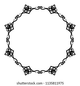 Abstract circular pattern or mandala in vector. Graphic frame for design, vintage decorative element in arabic, style. Vector illustration.