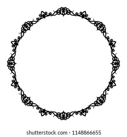 Abstract circular pattern or mandala in vector. Graphic frame for design, vintage decorative element in arabic, style. Vector illustration.