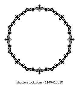 Abstract circular pattern or mandala in vector. Graphic frame for design, vintage decorative element in arabic, style. Vector illustration.
