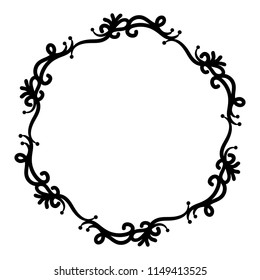 Abstract circular pattern or mandala in vector. Graphic frame for design, vintage decorative element in arabic, style. Vector illustration.