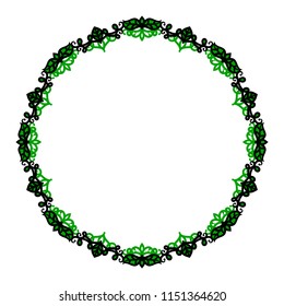 Abstract circular pattern or mandala in vector. Graphic frame for design, vintage decorative element in arabic, style. Vector illustration.