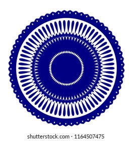 abstract circular pattern in navy blue for decoration, pattern making or background