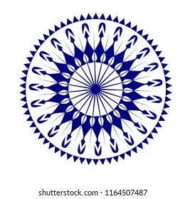 abstract circular pattern in navy blue for decoration, pattern making or background