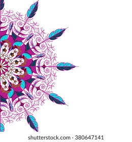 Abstract circular pattern, ornament. Vector illustration for greeting cards, 
invitations, and other printing and web projects.