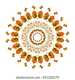 Abstract circular pattern, ornament. Vector illustration for greeting cards, 
invitations, and other printing and web projects. 