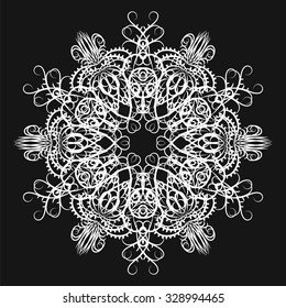 Abstract circular pattern. Abstract round mandala. Abstract vector background with a circular pattern. Vector illustration.