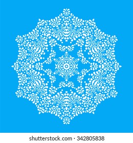 Abstract circular pattern. Abstract round mandala. Abstract vector background with a circular pattern. Vector illustration.