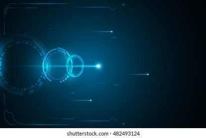 abstract circular pattern tech sci fi design communication concept background