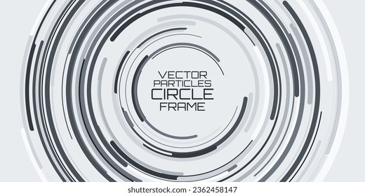 Abstract Circular Pattern Vector Background. Round Fast Lines Arcs Backdrop. Moving Circles. Vector Illustration. Radial Speed Lines.
