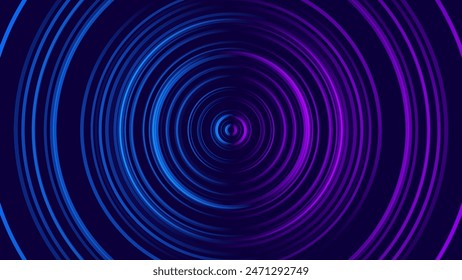 Abstract Circular Pattern Vector Background. Round Colorful Arcs Backdrop. Moving Circles. Vector Illustration. Radial Speed Lines.