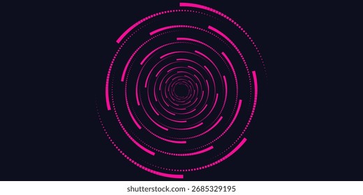 Abstract Circular Pattern Vector Background. Round Colorful Arcs Spiral Backdrop. 