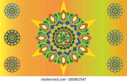 abstract circular pattern,mandale art design,seamless geometric wall paper,line and colorful shape background