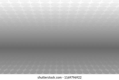 Abstract of circular perspective with grey and white shade, vector illustration