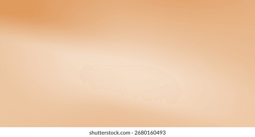 Abstract Circular Platform on White Floor with Orange Background modern