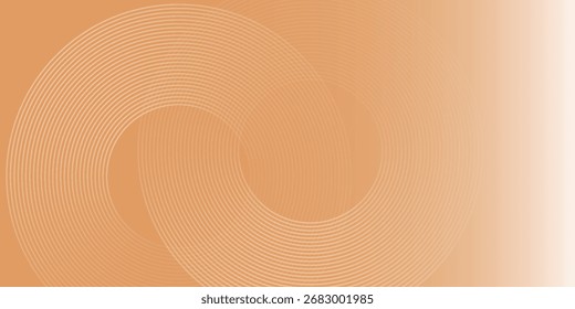 Plataforma circular Abstractas en el piso blanco con el círculo moderno del fondo anaranjado