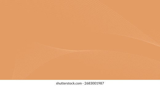 Plataforma circular Abstractas en piso blanco con fondo naranja moderno