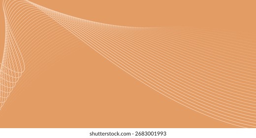 Plataforma circular Abstractas en piso blanco con fondo naranja moderno