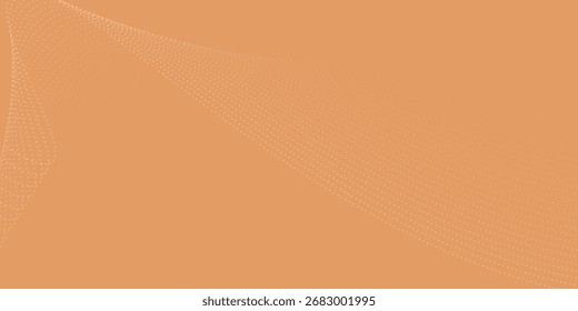 Abstract Circular Platform on White Floor with Orange Background modern