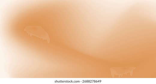 Abstract Circular Platform on White Floor with Orange Background for Luxury Product Display simple modern art design. vector background eps10