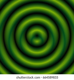 abstract circular pulse, radiation, ripple visual effect with refracted light (emerald green) (layered design)