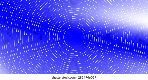 Abstract circular radial background featuring blue gradient with concentric dashed lines and modern digital style.