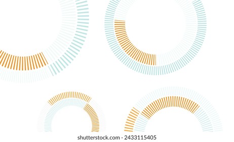 Abstract circular radial dynamic lines vector pattern background