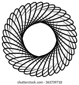 Abstract circular, radial element