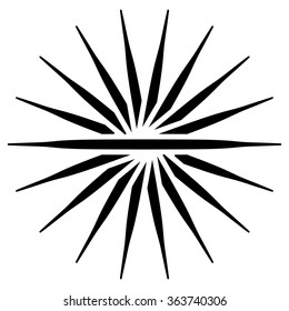 Abstract circular, radial element