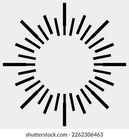 Abstract circular radial object vector illustration