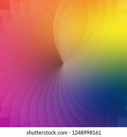 Abstract Circular Rainbow Colorful Background . Isolated Vector Elements