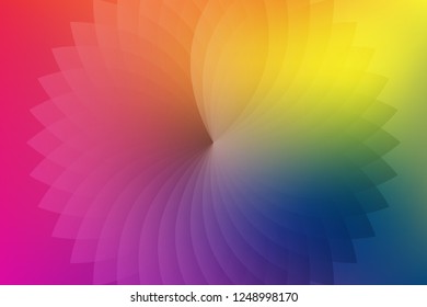 Abstract Circular Rainbow Colorful Background . Isolated Vector Elements